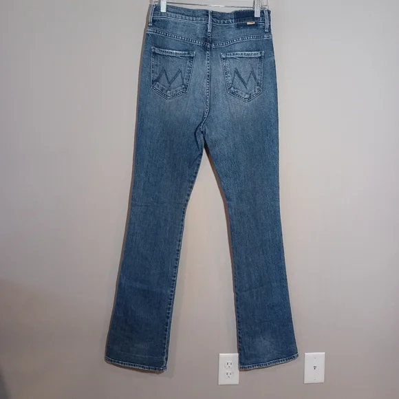 Mother Superior High Waisted Smokin' Double Heel Beyond the Sky Bootcut Jeans 28 - Picture 3 of 9